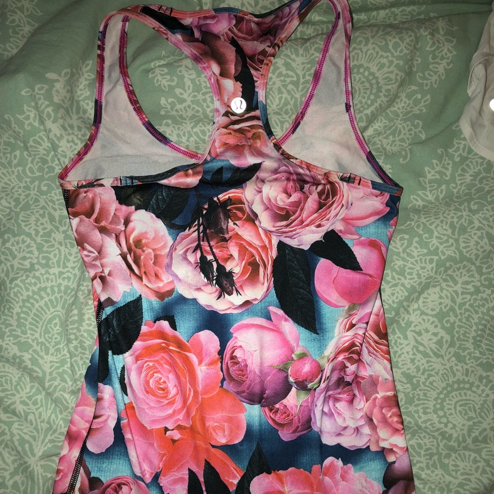 LULU cross back floral tank